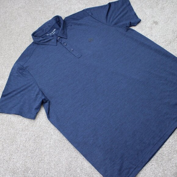 Travis Mathew Polo Shirt Mens 2XL XXL Blue Golf Short Sleeve Pullover - Picture 8 of 15